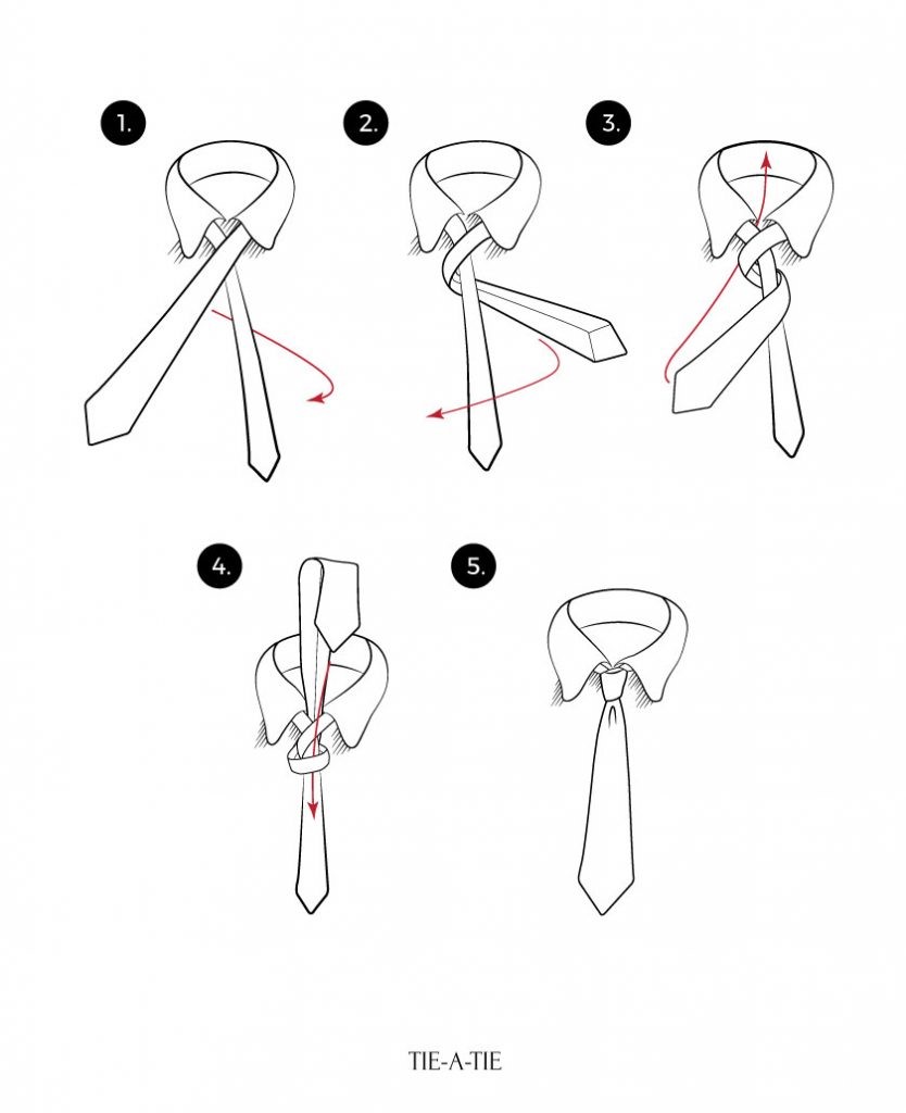 tying a neck tie